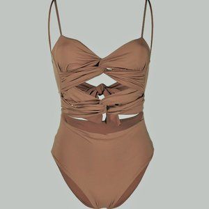 Maygel Coronel Amalfi Twisted Cut Out One Piece Swimsuit